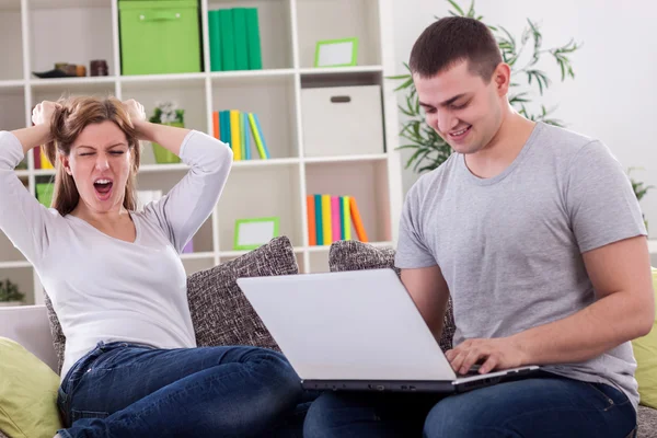 Conflict between husband and wife — Stock Photo, Image