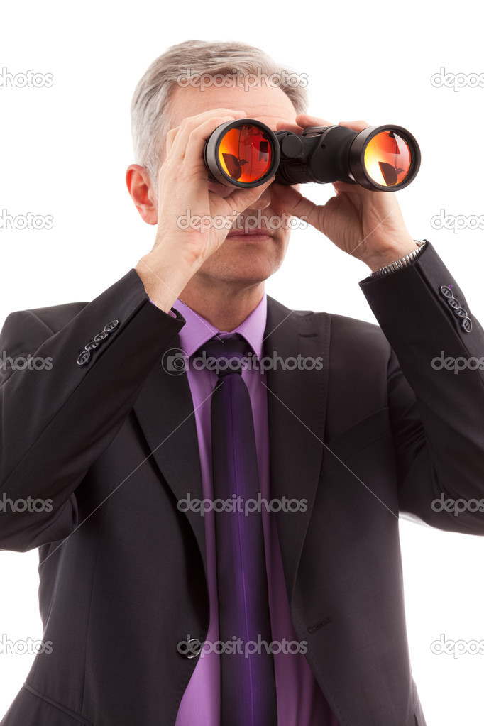 Man holding binoculars