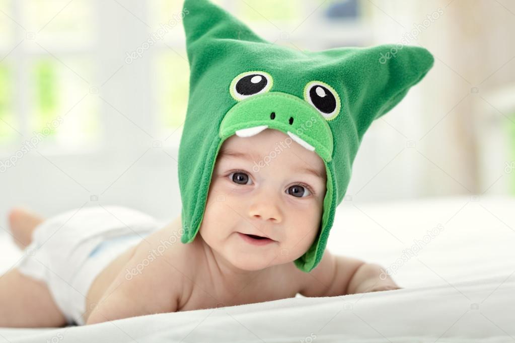 Baby with funny cap