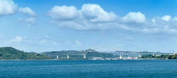 Панамський Канал Вхід Каналу Міст Америки Біля Панамського Міста Панама — стокове фото