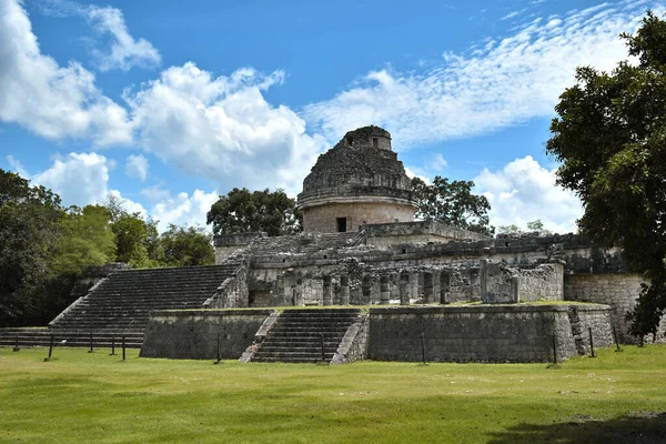 Observatório Caracol Ruínas Cidade Maia Chichen Itza México — Fotografia de Stock