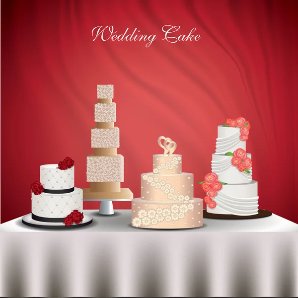 Wedding Cakes — Stock Vector