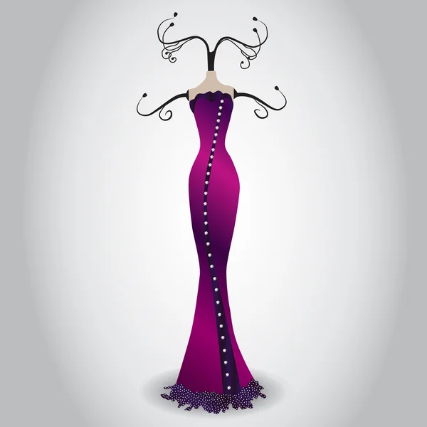 Cintre de robe décorative vintage — Image vectorielle