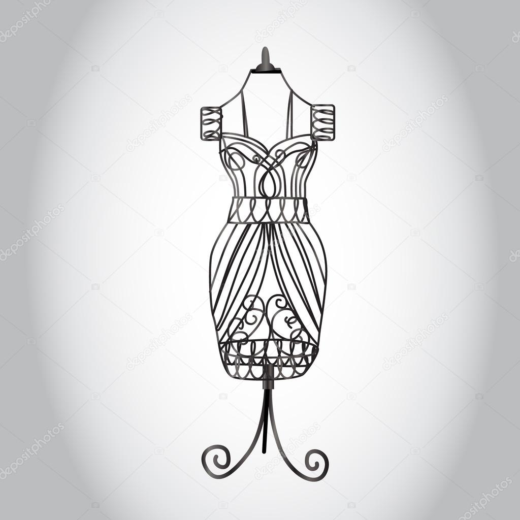 Vintage metal dress hange