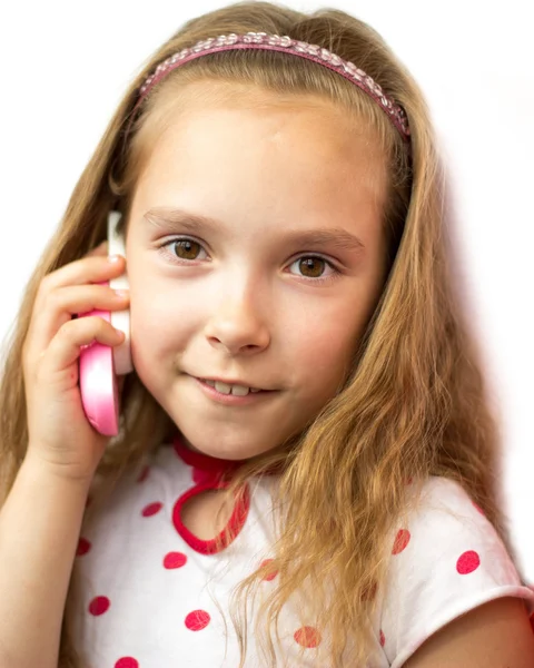 Kleines Mädchen-Handy — Stockfoto