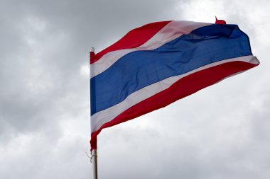 rüzgarla çırpınan Tayland bayrağı