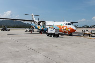 Bangkok air uçak yatılı ve uçuş için hazırlanıyor