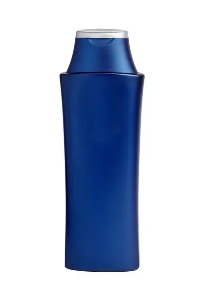 izole mavi şampuan şişesi