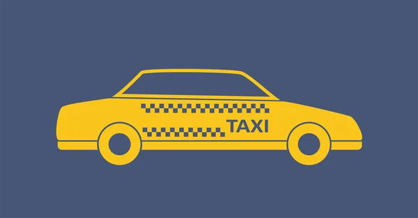 Diseño plano coche taxi automóvil — Vector de stock