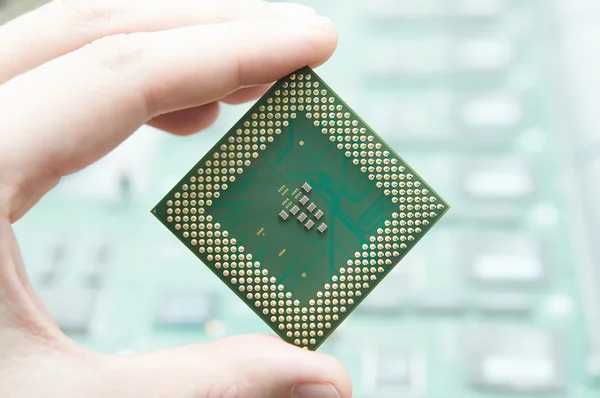 CPU in hand — Stock Photo, Image