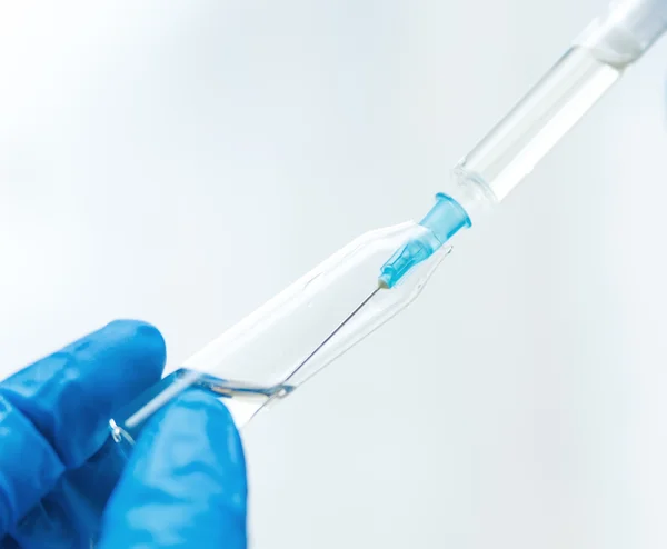 Syringe with vaccine Stock Image