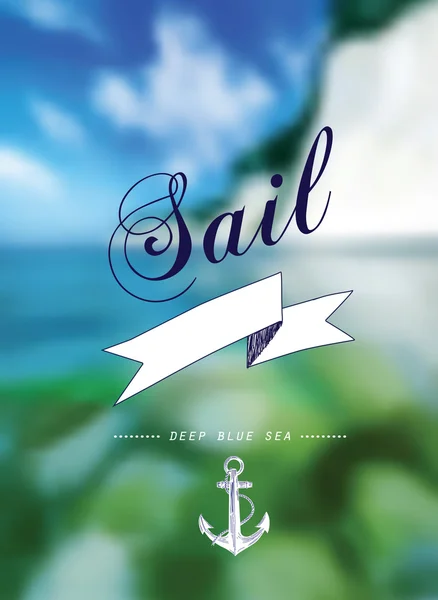 Sail Typography — Stock Vector
