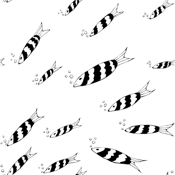 Fiskens sömlösa mönster — Stock vektor
