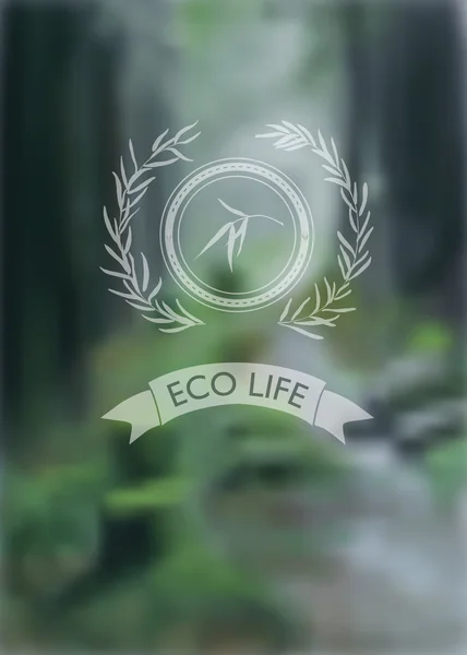 Eco liv typografi — Stock vektor