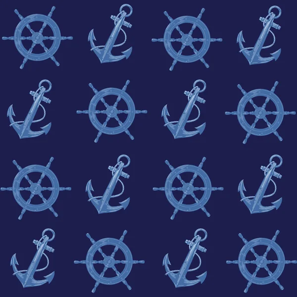 Nautical retro pattern — Stock Vector