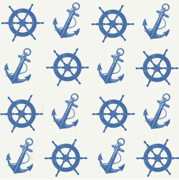 Nautical retro pattern — Stock Vector