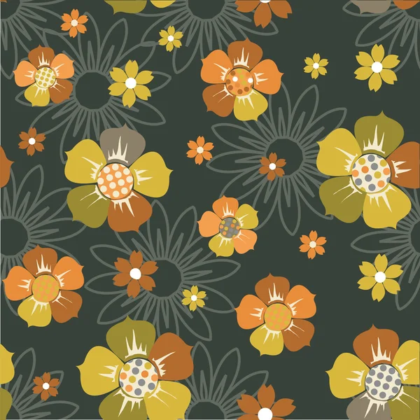 Retro bloemen — Stockvector