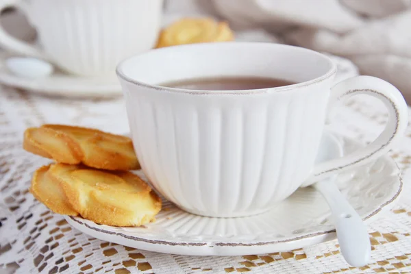 Tea party with cookies — Stock Photo, Image