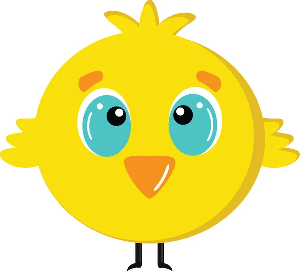 Little yellow chicken — Stock Vector