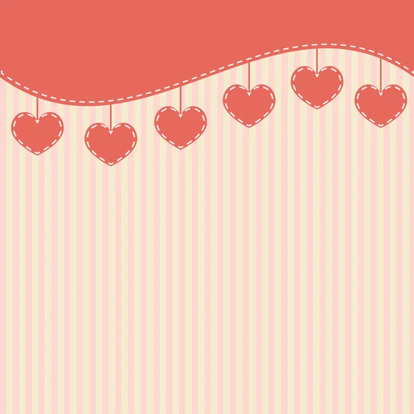 Pink background with hearts — Stock Vector