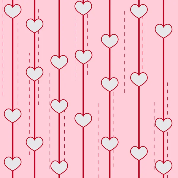 Δημιουργική ροζ φόντο με καρδιές — Διανυσματικό Αρχείο