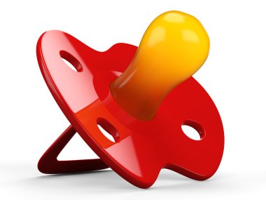 3D bebek beyaz izole zemin üzerine kukla.