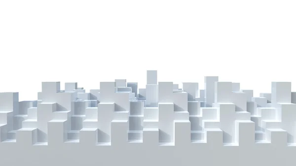 Streszczenie miasta wykonane z kostki — Zdjęcie stockowe