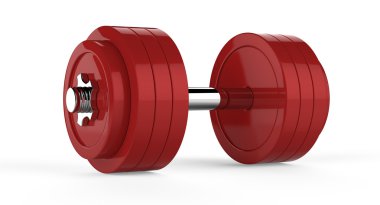 Kırmızı dumbbell 3D çizimi