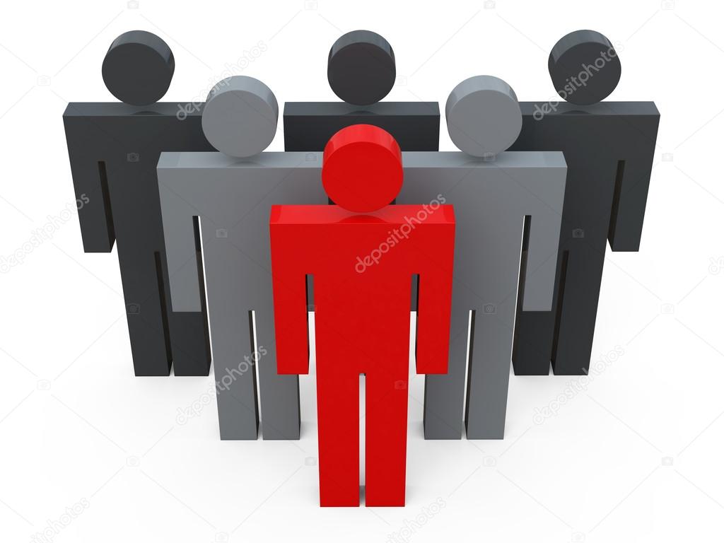 3d person icon leadership and team