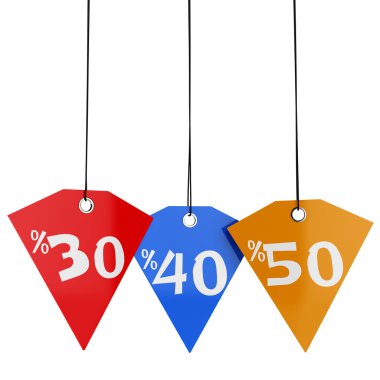 30, 40, yüzde 50 fiyat etiketi