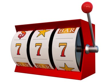 slot makinesi dolar ikramiye ile 3D çizimi