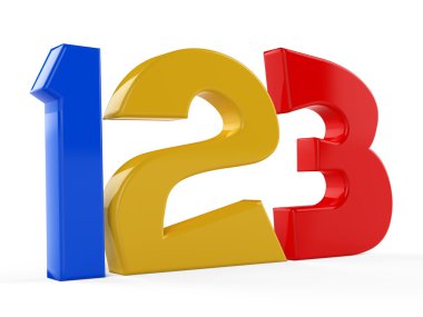 okul öncesi numaraları ile 3D 123 dersleri