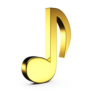 3D altın müzik notlar