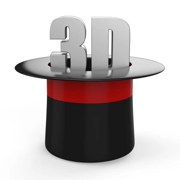 3D-шляпа и 3D-текст — стоковое фото