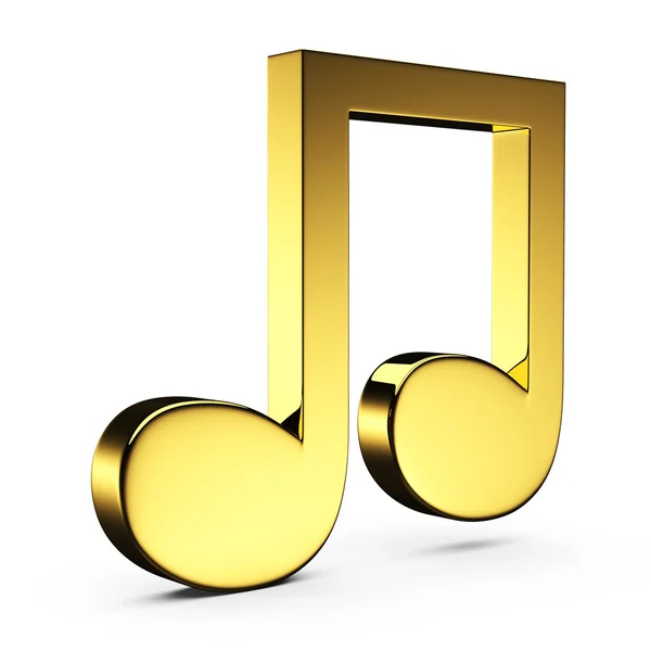 3D altın müzik notlar — Stok fotoğraf