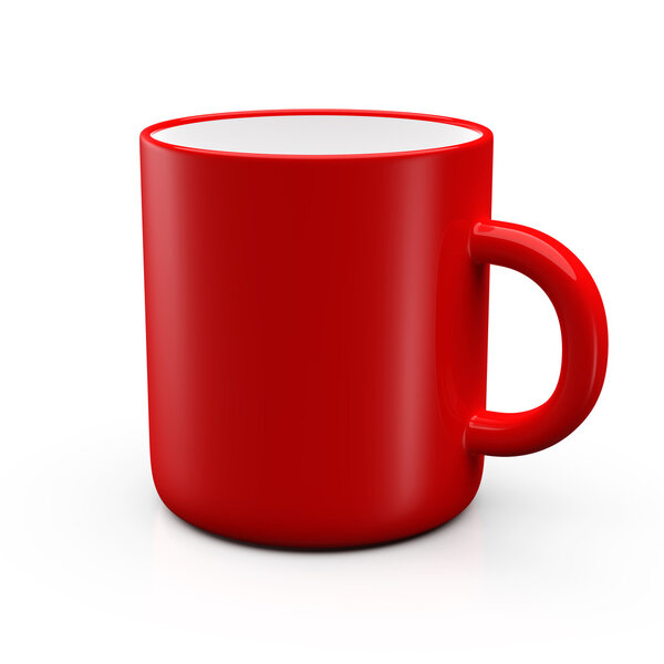 3D red mug