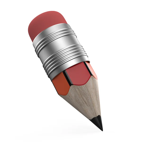 3D ołówek na białym tle — Zdjęcie stockowe