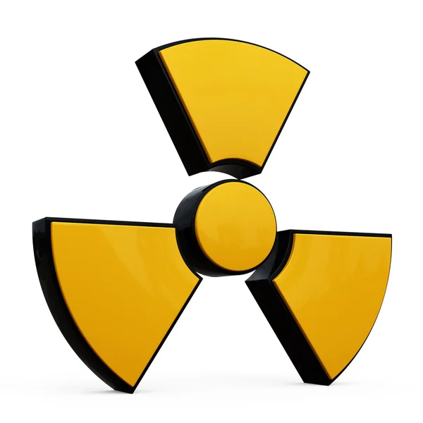 3D radiation hazard icon — Stock Photo, Image