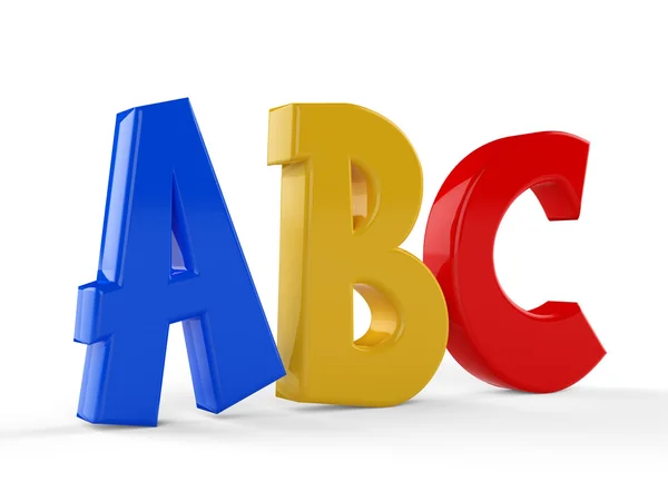 3D colorful symbols heap of alphabet — Stock Photo, Image