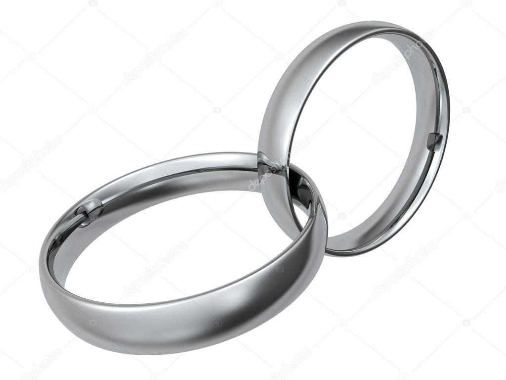 Wedding rings, 3D render