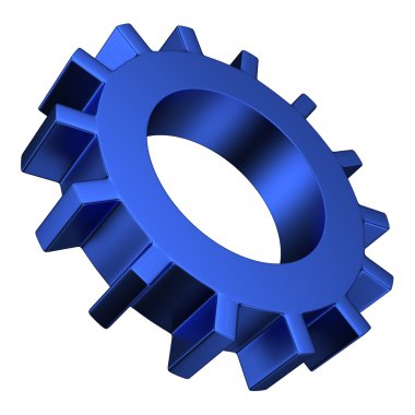 Beyaz arka plan üzerinde izole 3d gear.the mekanizması