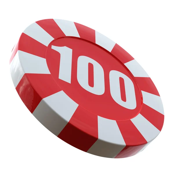Casino chip over white background. 3D render illustration. — Stock Photo, Image