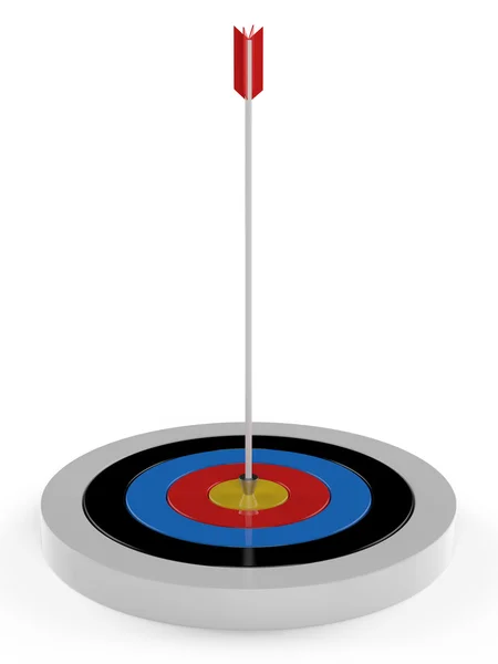 3d target and arrows, isolated on white — Stock Photo, Image