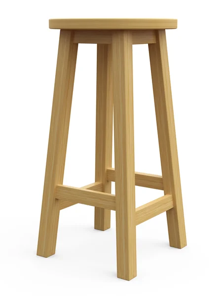 Tabouret en bois 3D — Photo