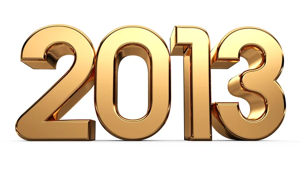 3D šťastný nový rok zlatý 2013 — Stock fotografie