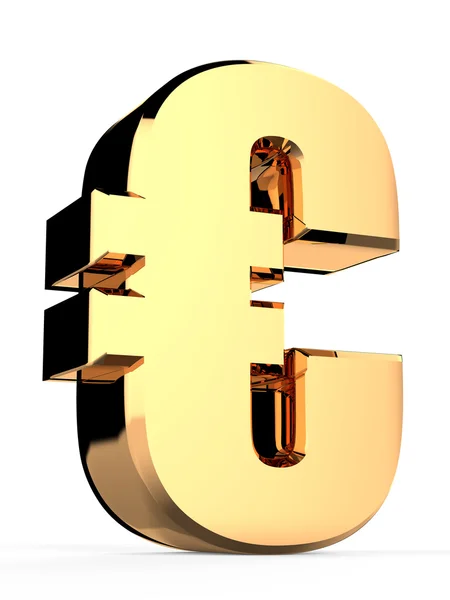 Signo euro 3D — Foto de Stock