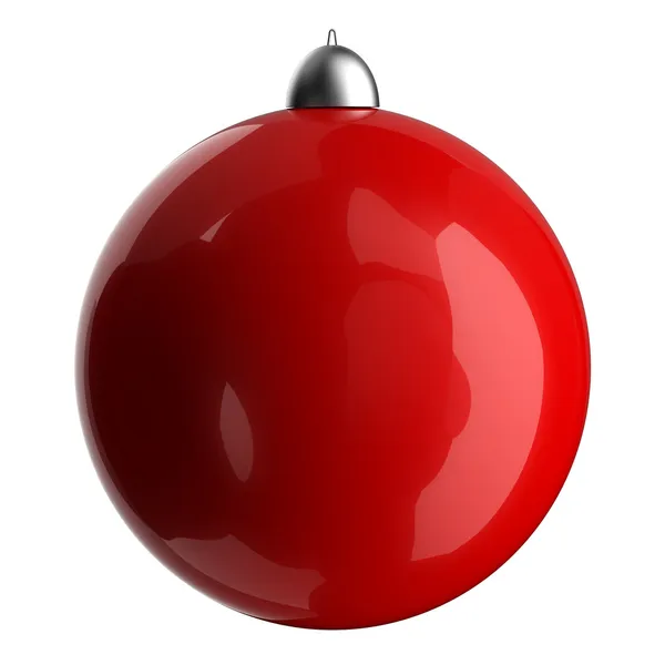 3D czerwoną piłkę Boże Narodzenie klasycznych. — Zdjęcie stockowe