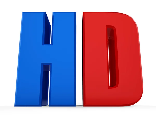 3D-HD-Symbol auf weißem Hintergrund — Stockfoto