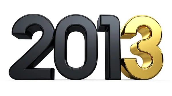 3D happy new year 2013 — Stock Photo, Image