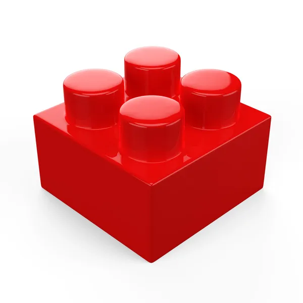 3D renkli plastik oyuncak lego blokları. izole beyaz arka plan.